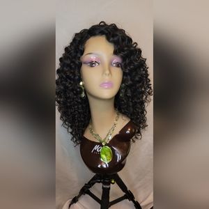 New Handmade Beach Curl Crochet Wig color #1B